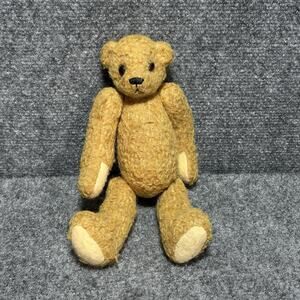 10” Vintage Mohair Teddy Bear Artist Made Jointed Handmade Plush Glass Eyes Rare